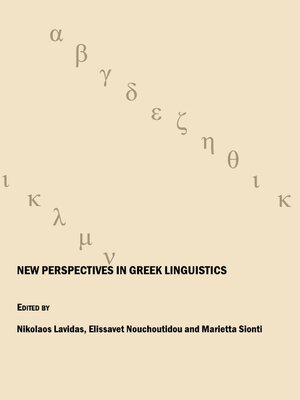 cover image of New Perspectives in Greek Linguistics
